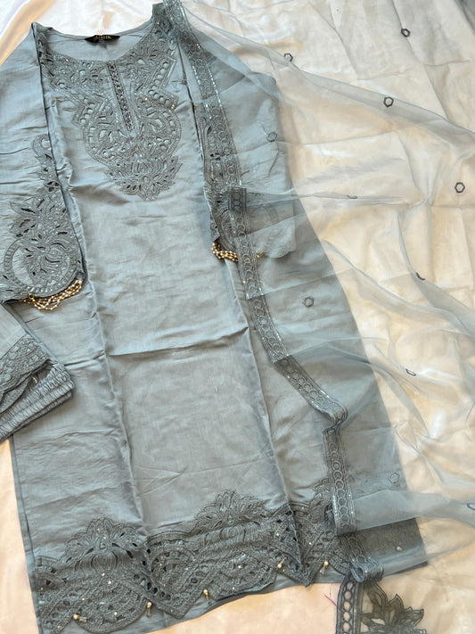 ZARQASH CUTWORK EMBROIDERY SUIT 353