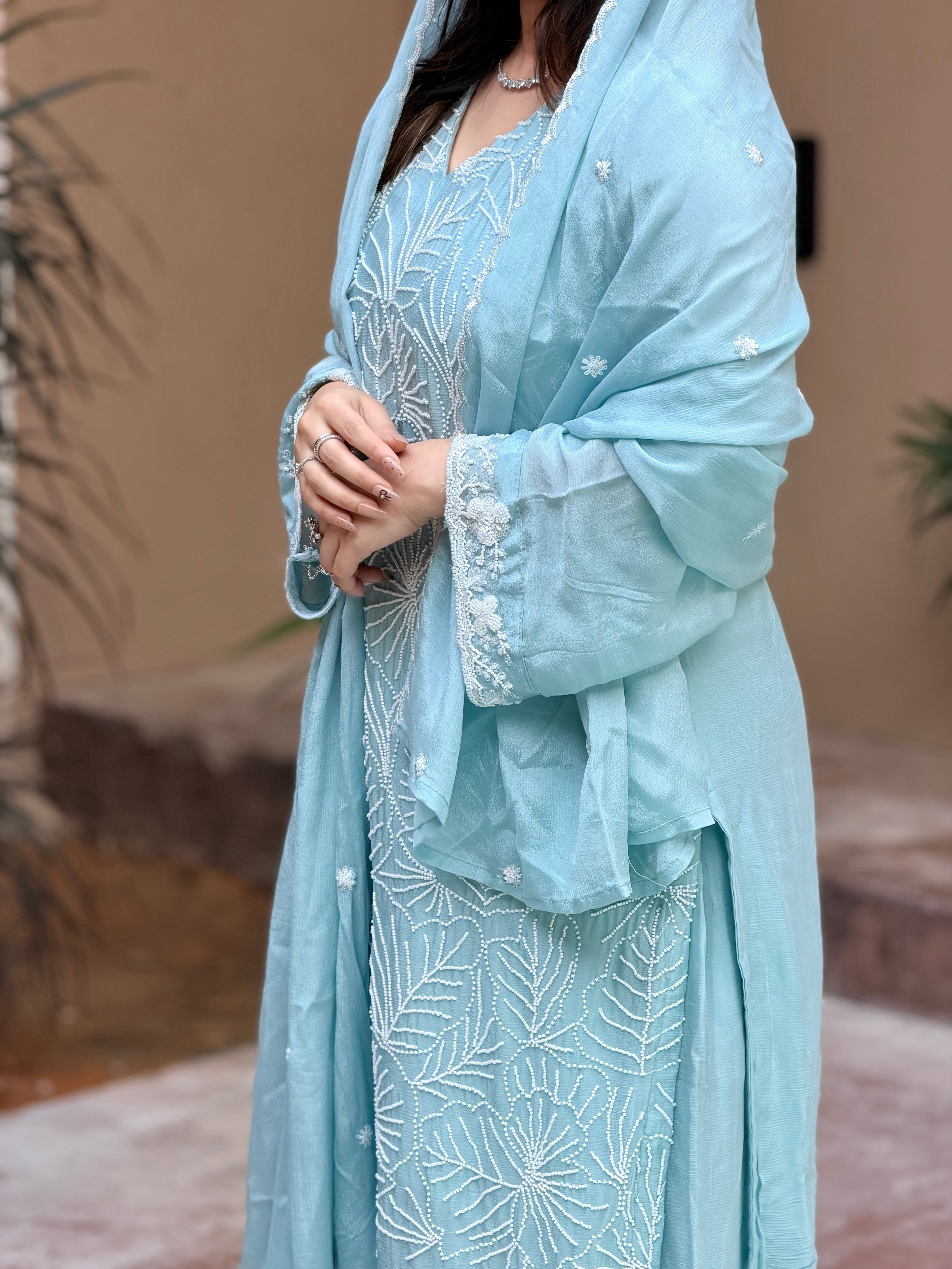 PARO SHIFFON HANDWORK SUIT 21 Q