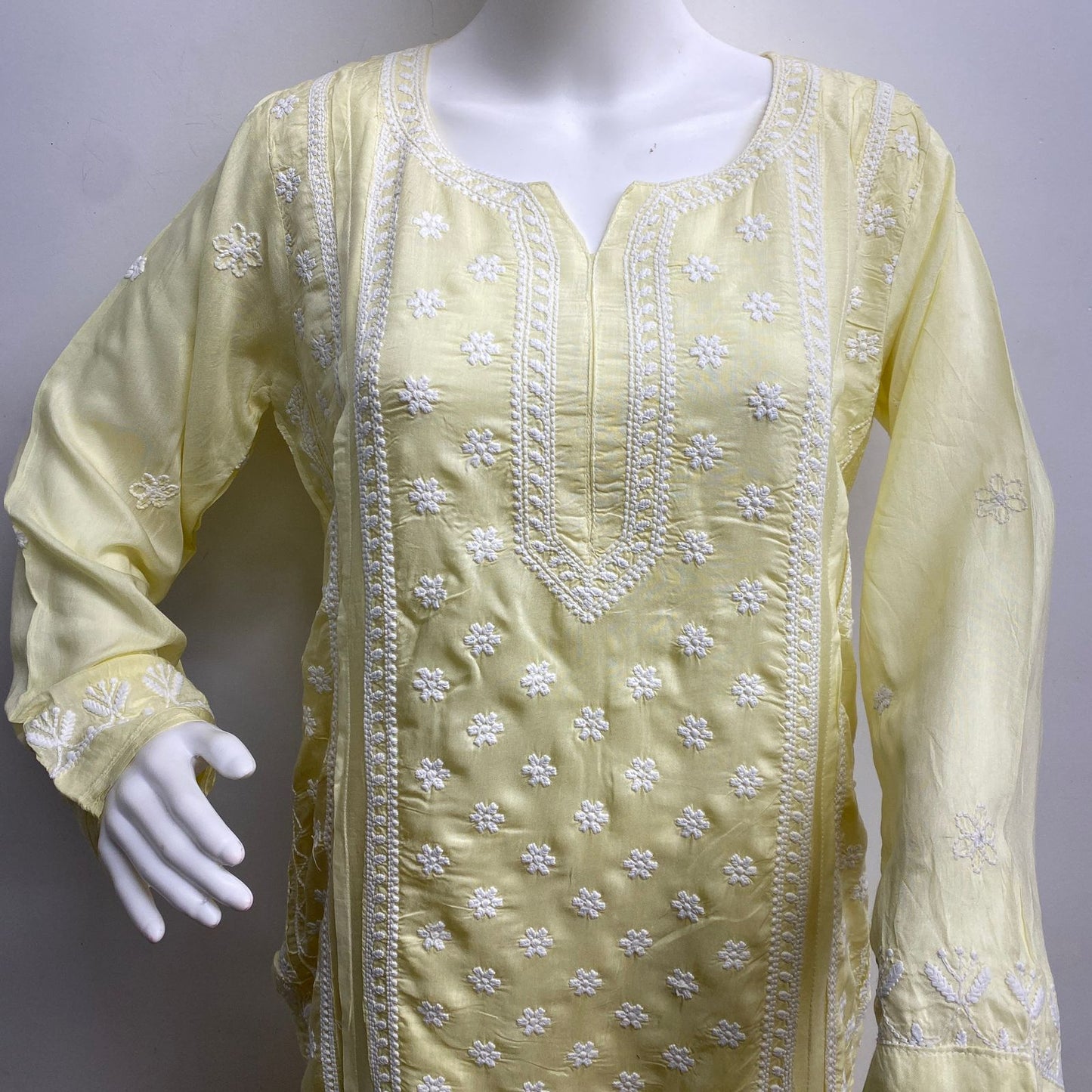 YELLOW MUSLIN READYMADE SUIT