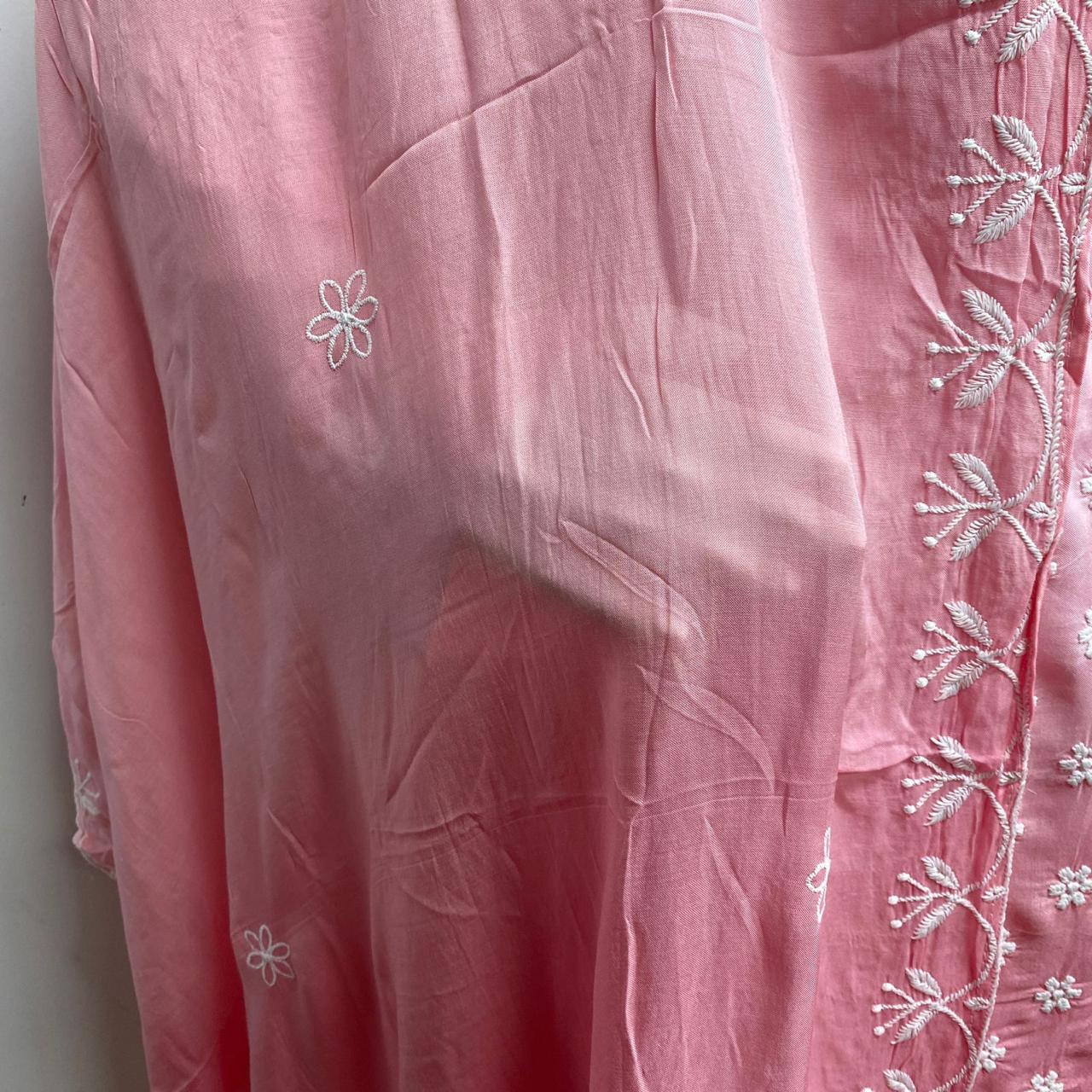 PINK MUSLIN READYMADE SUIT