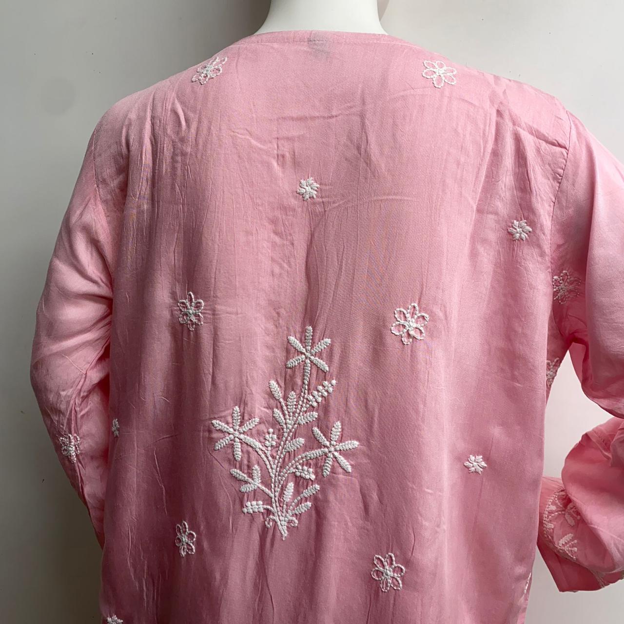 PINK MUSLIN READYMADE SUIT