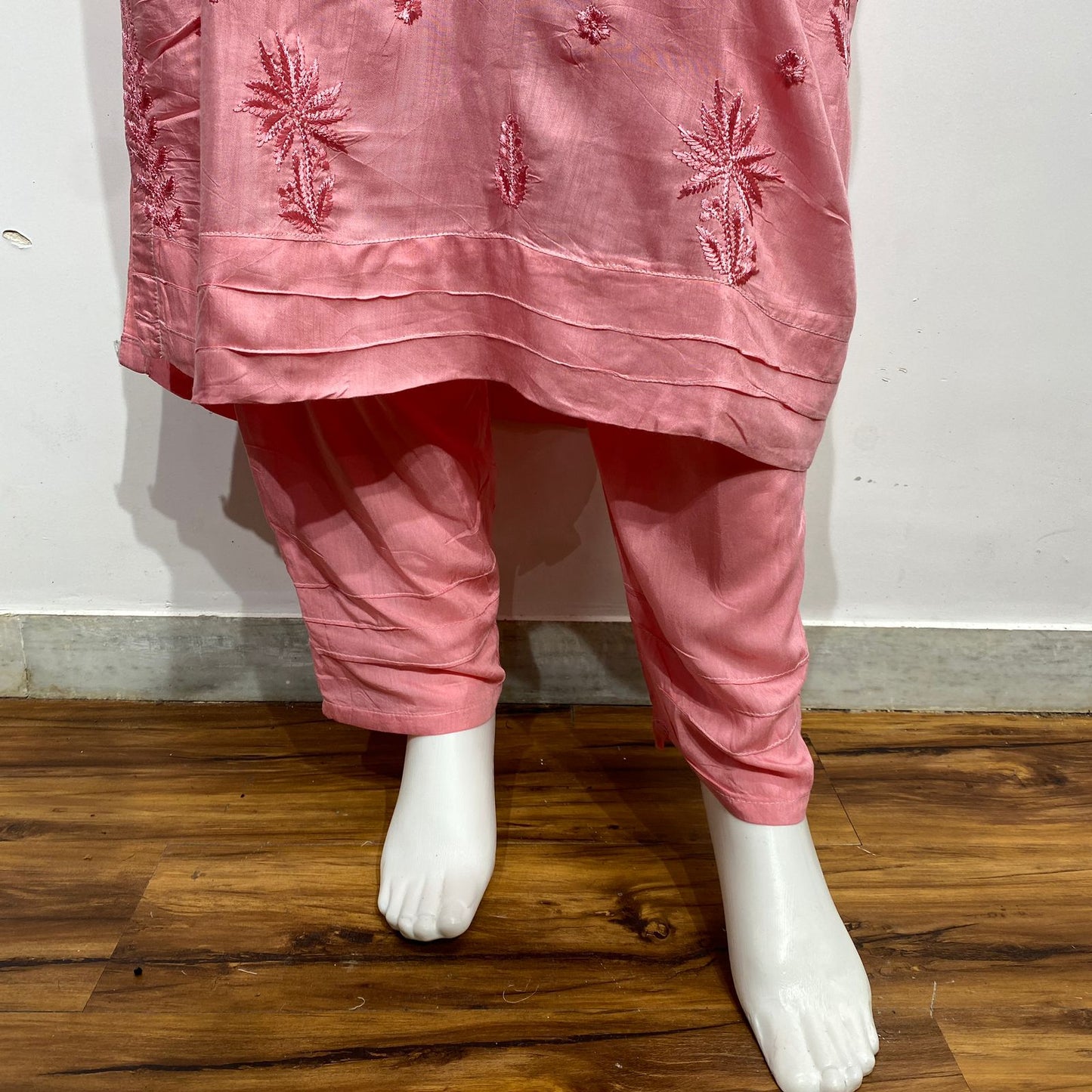 PINK  MUSLIN READYMADE SUIT