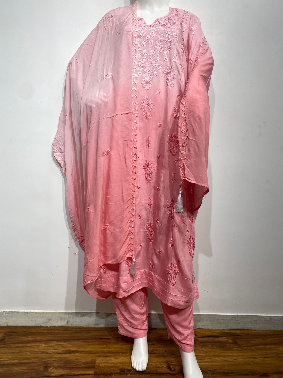 PINK  MUSLIN READYMADE SUIT