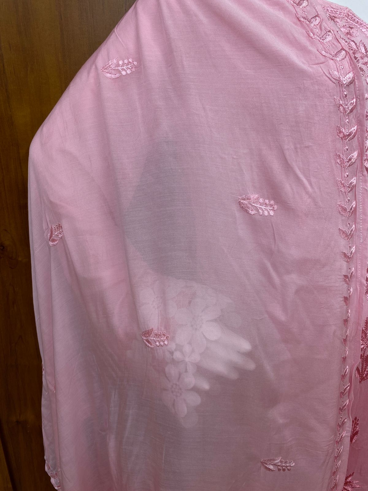 PINK MUSLIN READYMADE SUIT