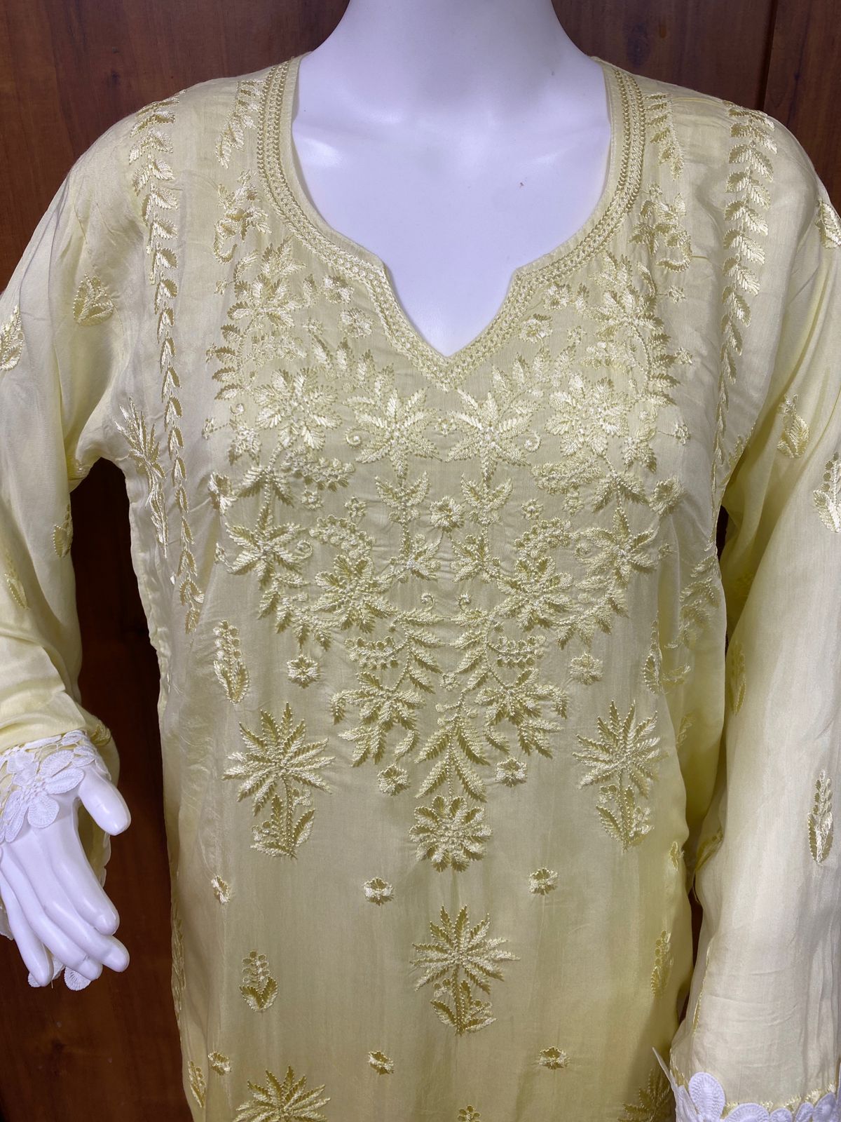 YELLOW MUSLIN READYMADE SUIT