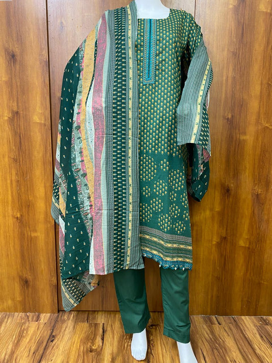 DARK GREEN MEHER READYMADE SUIT