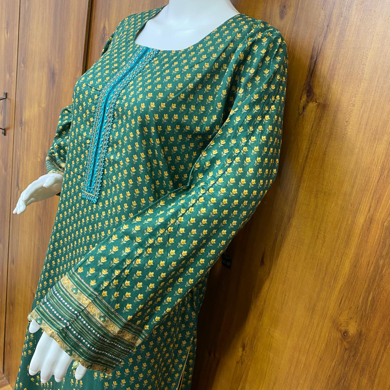 DARK GREEN MEHER READYMADE SUIT