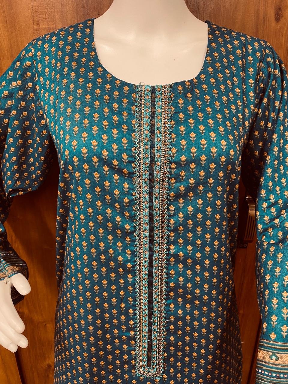 MEHER BLUE MAROON  READYMADE SUIT