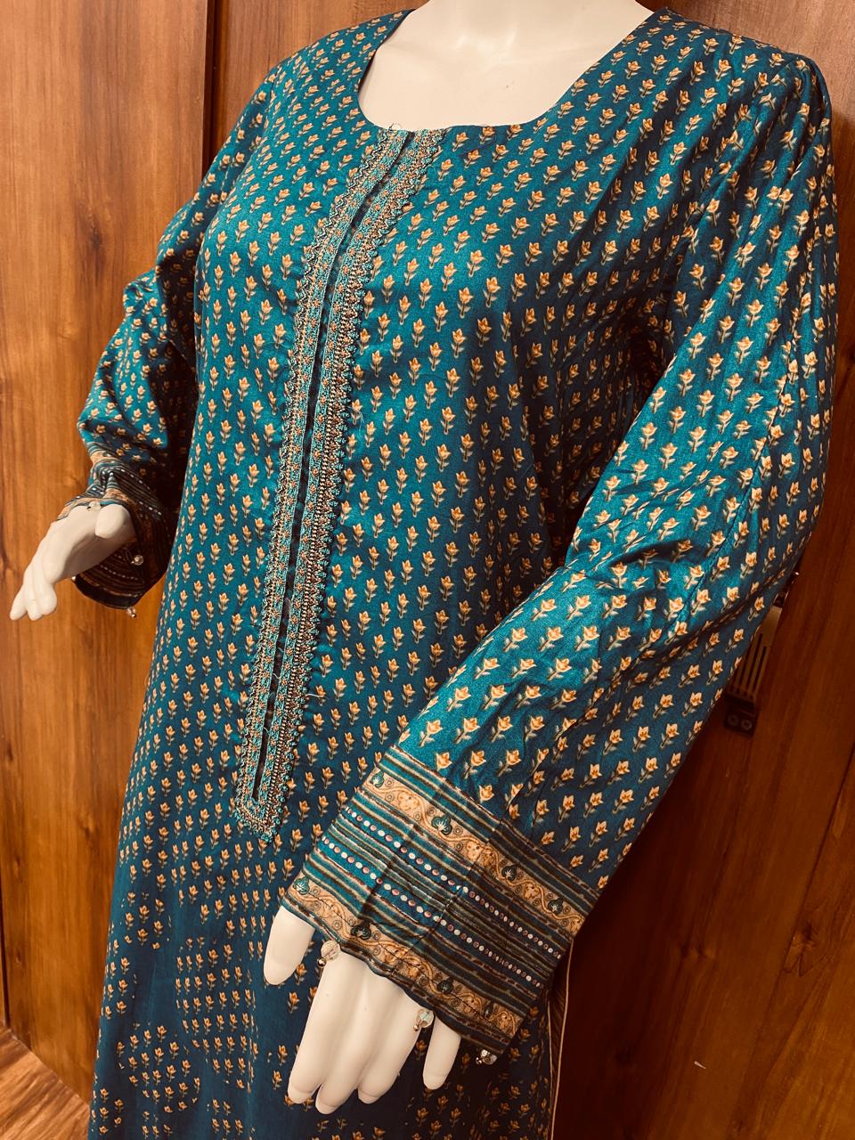 MEHER BLUE MAROON  READYMADE SUIT