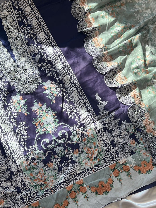 NEEDLE LAWN EMBROIDERY PATCH SUIT