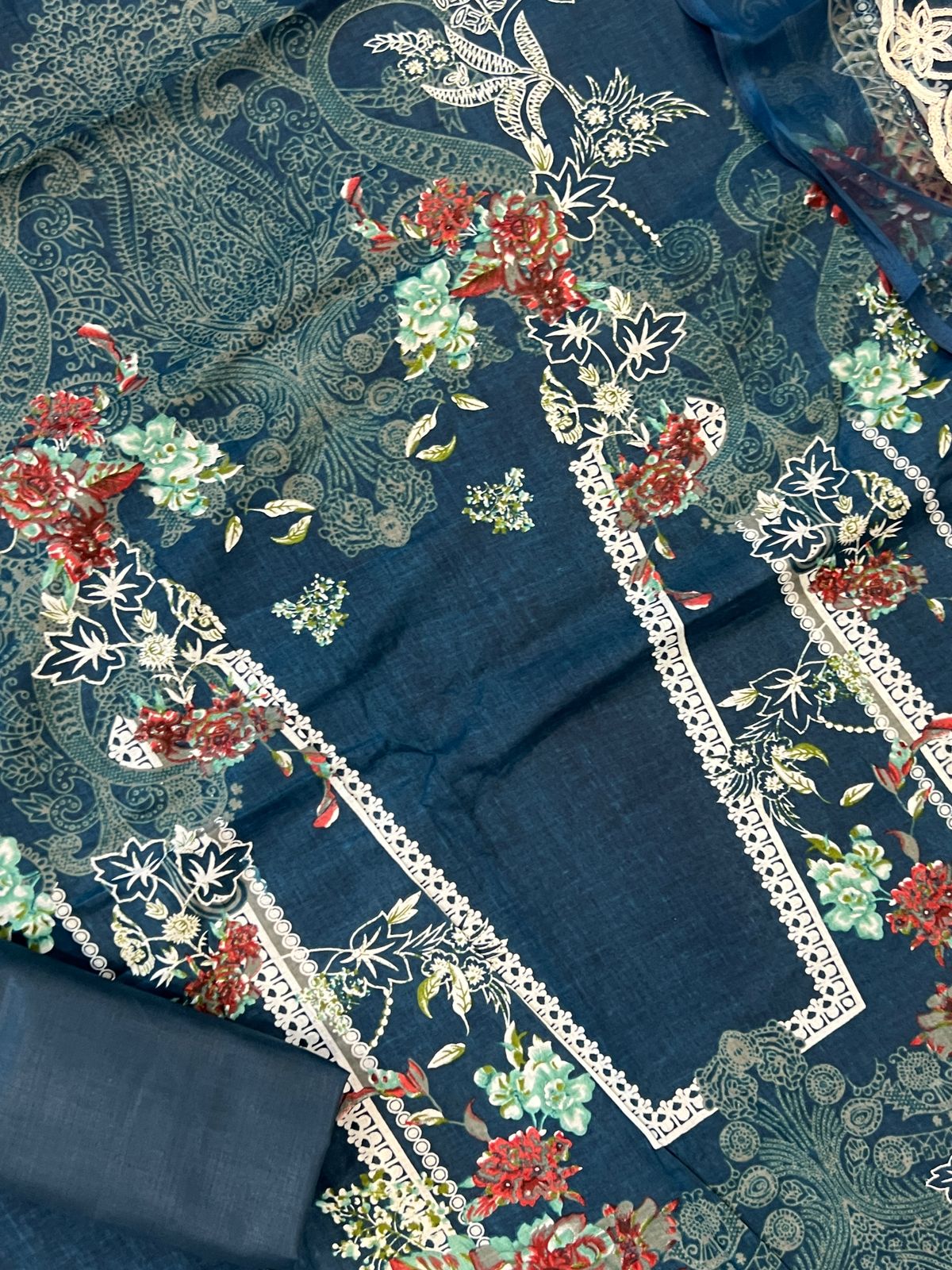 GREEN NEEDAL COTTON PATCH SUIT