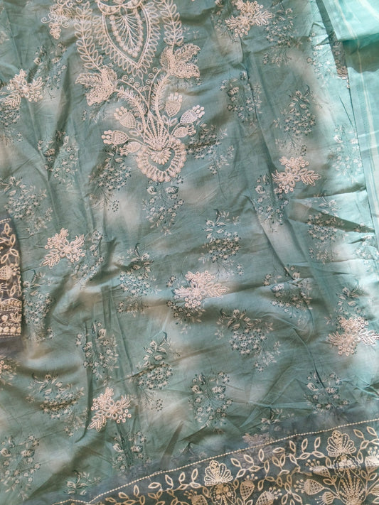 OMBRE CHIKANKARI PATCH  SUIT 7