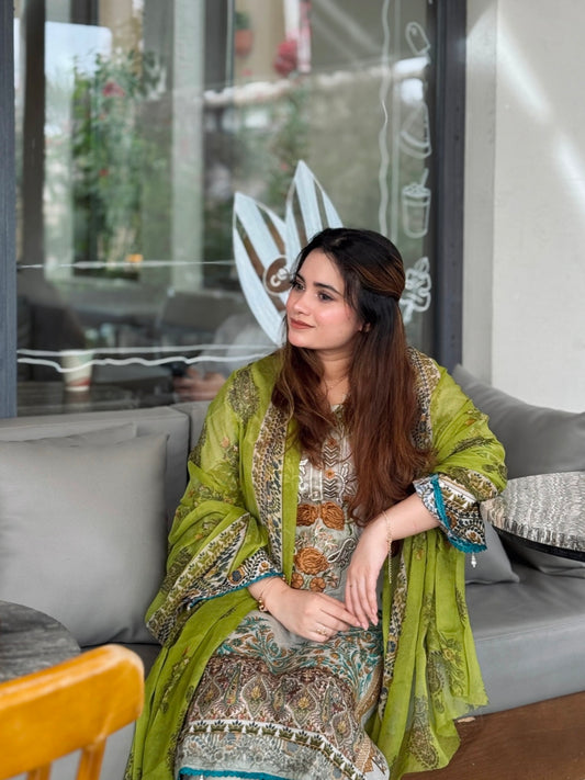 HARSHA BISCUIT COTTON PATCH SUIT