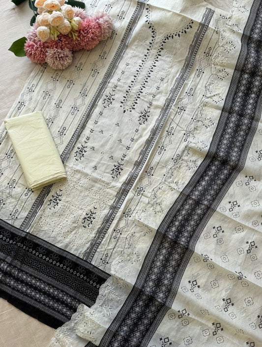 OFF-WHITE BIN SAEED EMBROIDERY SUIT 1181