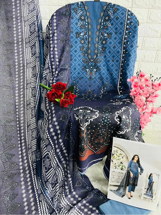JADE PRINTED LAWN SUIT 3