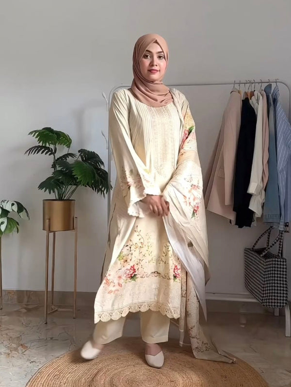 NIZAAM LAWN EMBROIDERY READYMADE SUIT 6 Q