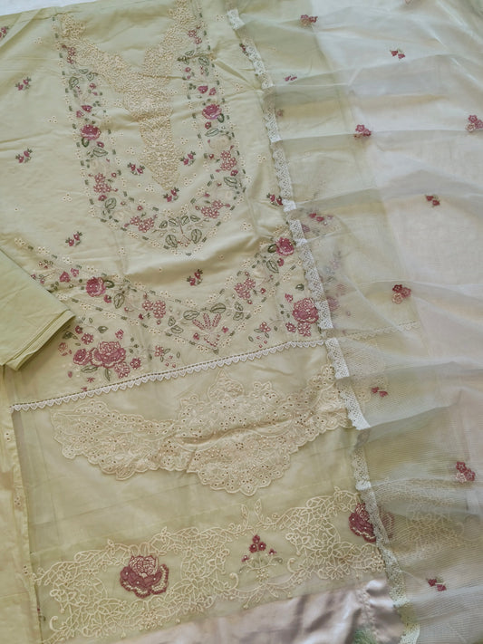HANIA  PURE COTTON EMBROIDERY SUIT 10