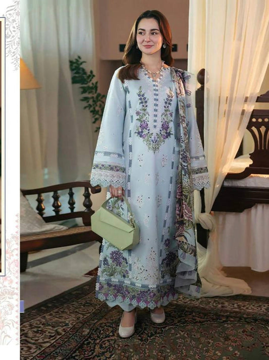FIROZI HANIA LAWN COTTON EMBROIDERY SUIT SH Q