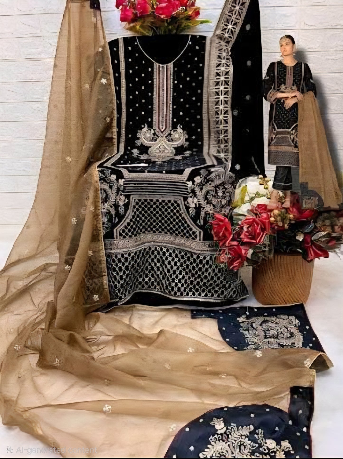 VELVET EMBROIDERY SUIT Q