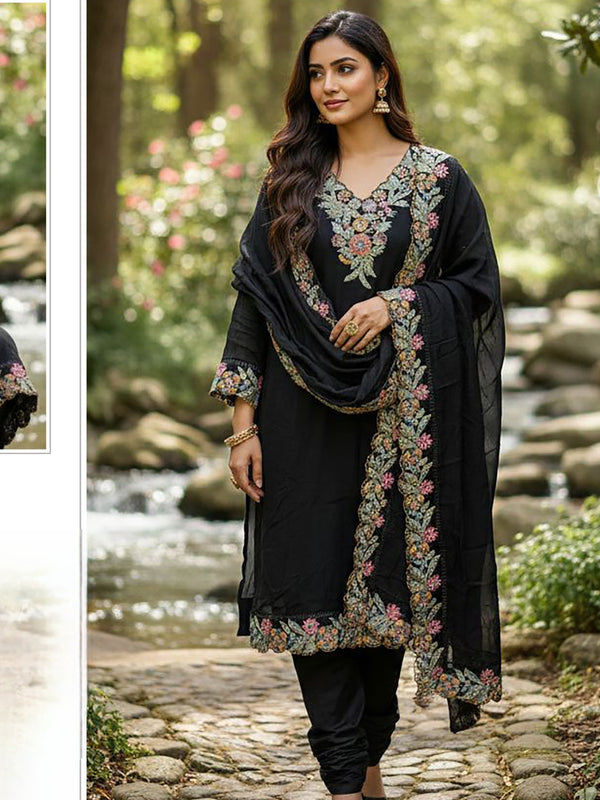 AFREEN ORGANZA EMBROIDERY SUIT 1 Q
