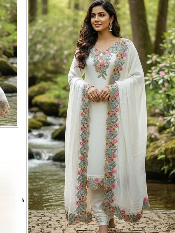 AFREEN ORGANZA EMBROIDERY SUIT 2 Q