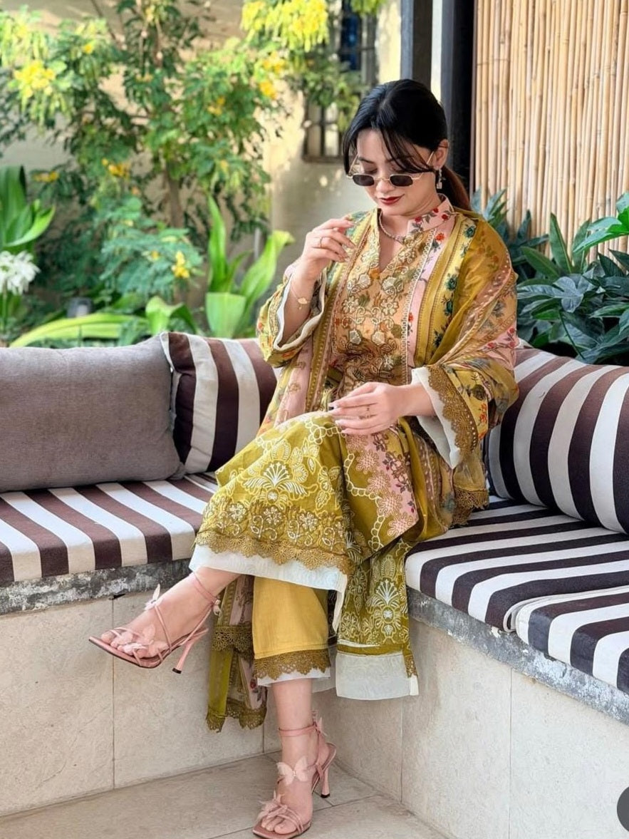 HARSHA GREEN READYMADE SUIT 1