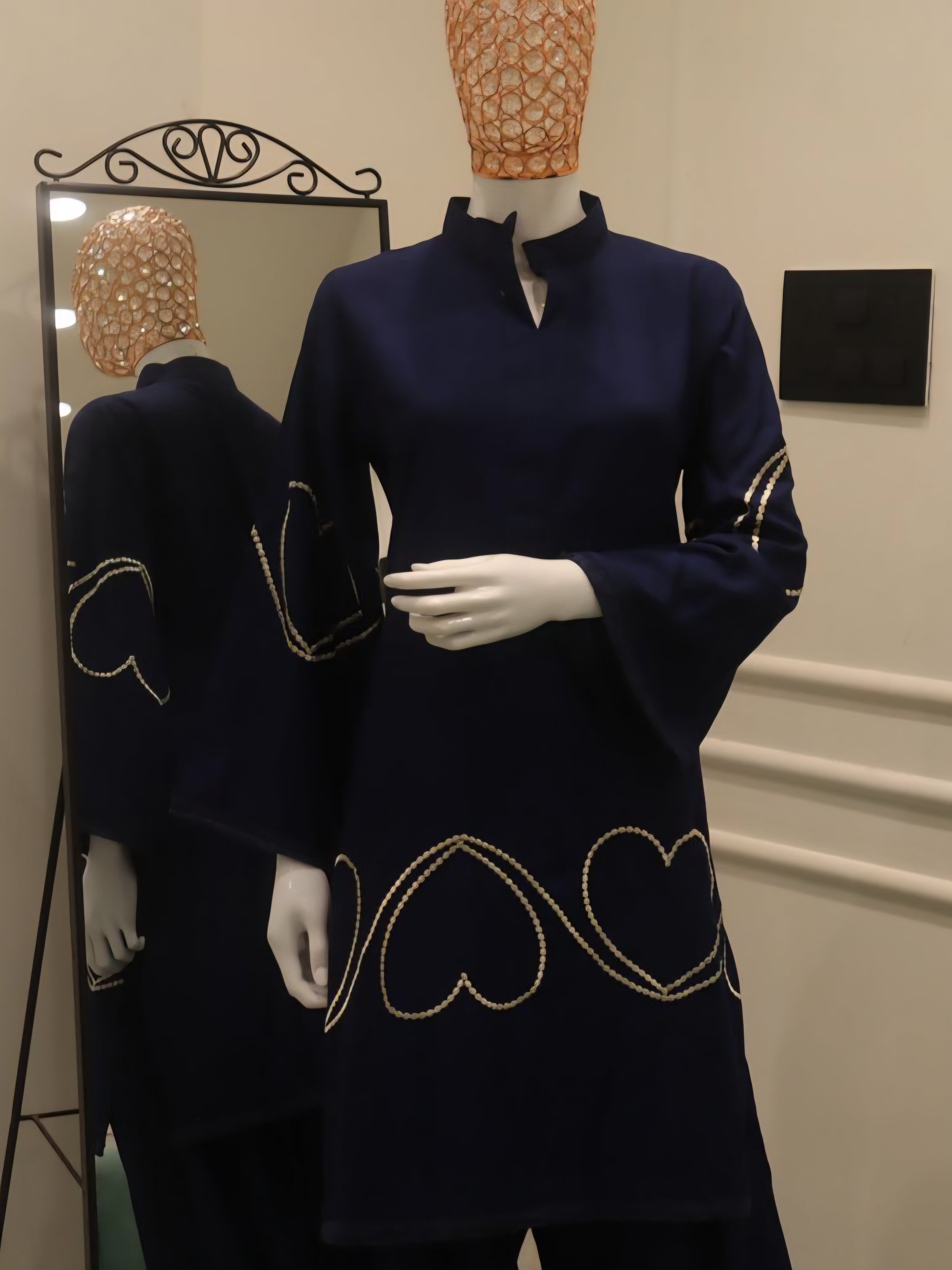 HEART BLUE FARSHI READYMADE SUIT 1 R