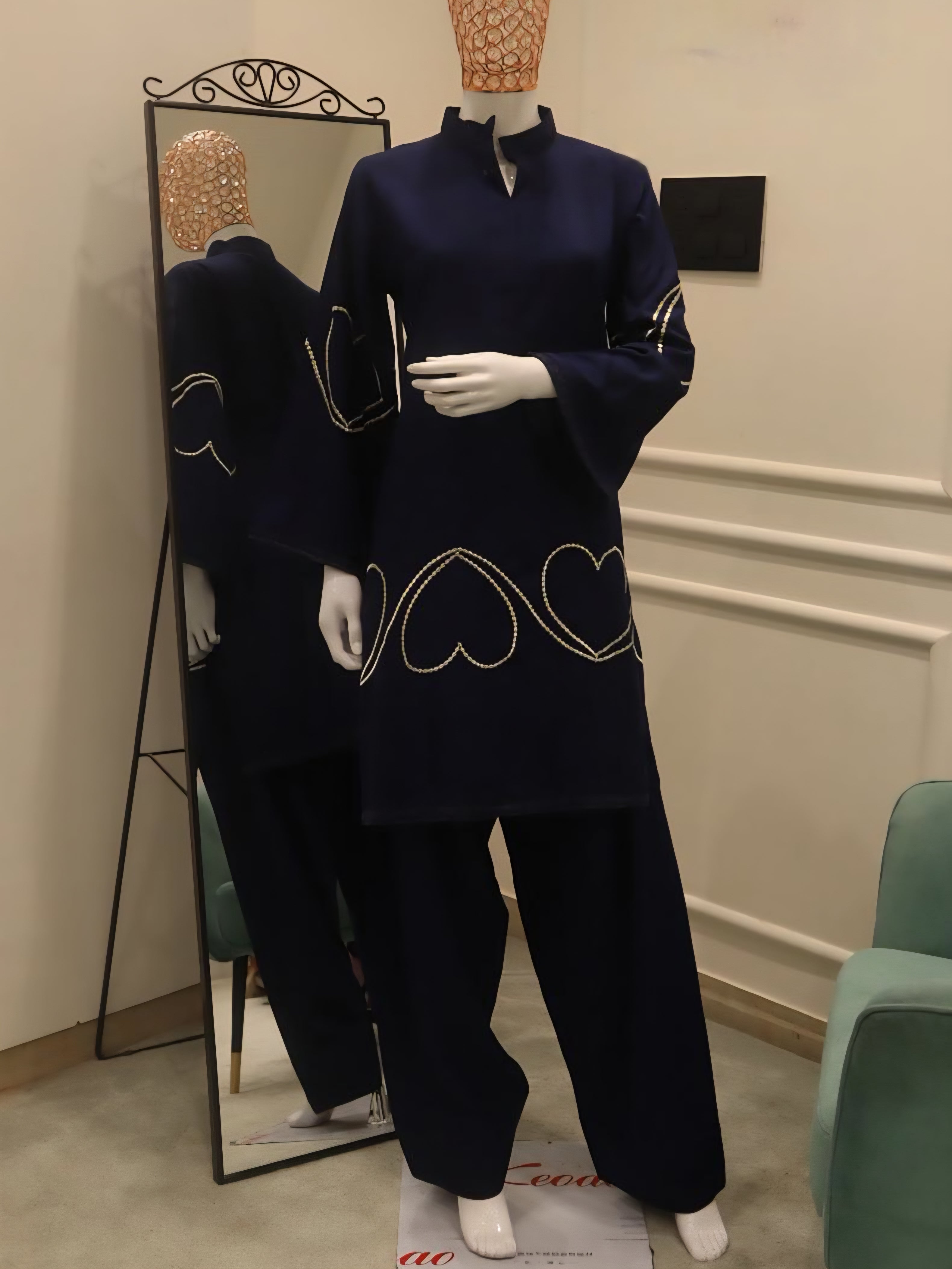 HEART BLUE FARSHI READYMADE SUIT 1 R