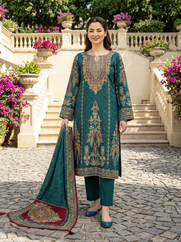 MUSLIN HAND EMBROIDERY SUIT 2353 Q