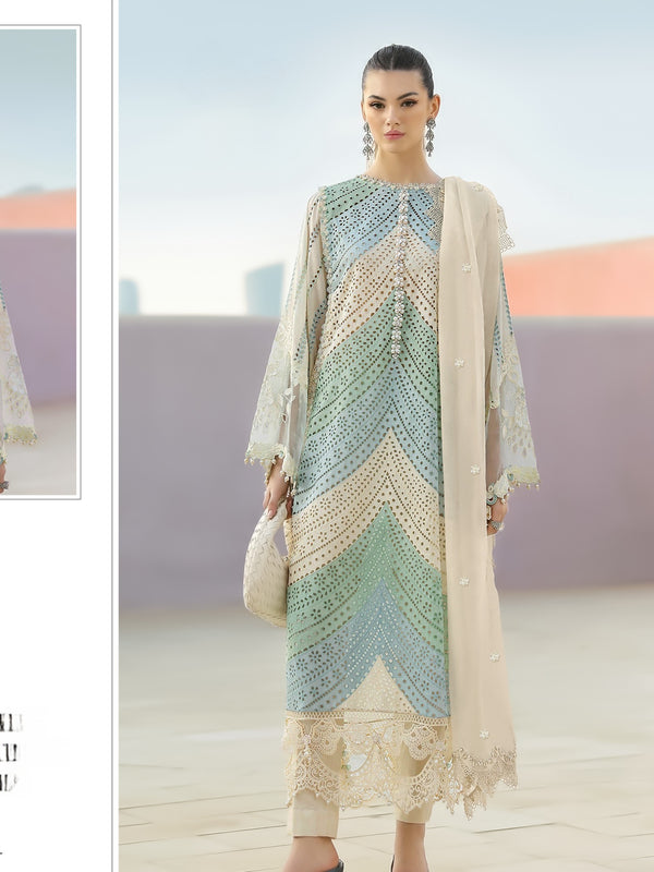 MARIA B CHIFFON EMBROIDERY SUIT 1 Q
