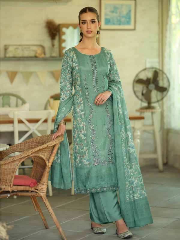 MAZDAR LAWN EMBROIDERY SUIT 1 Q