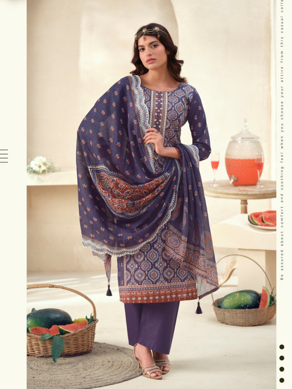 AJRAK LAWN EMBROIDERY SUIT 4 Q