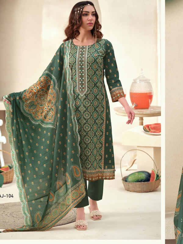 AJRAK LAWN EMBROIDERY SUIT 3 Q
