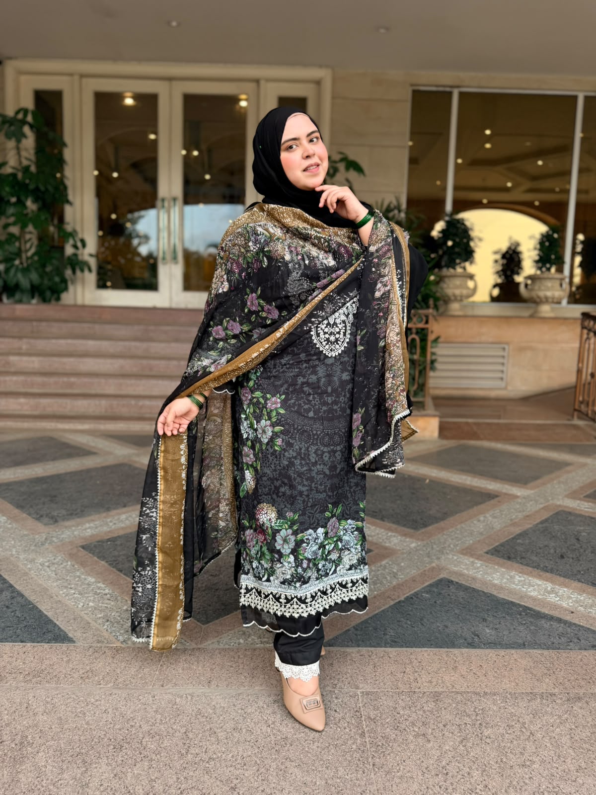 JADE COTTON PATCH READYMADE SUIT