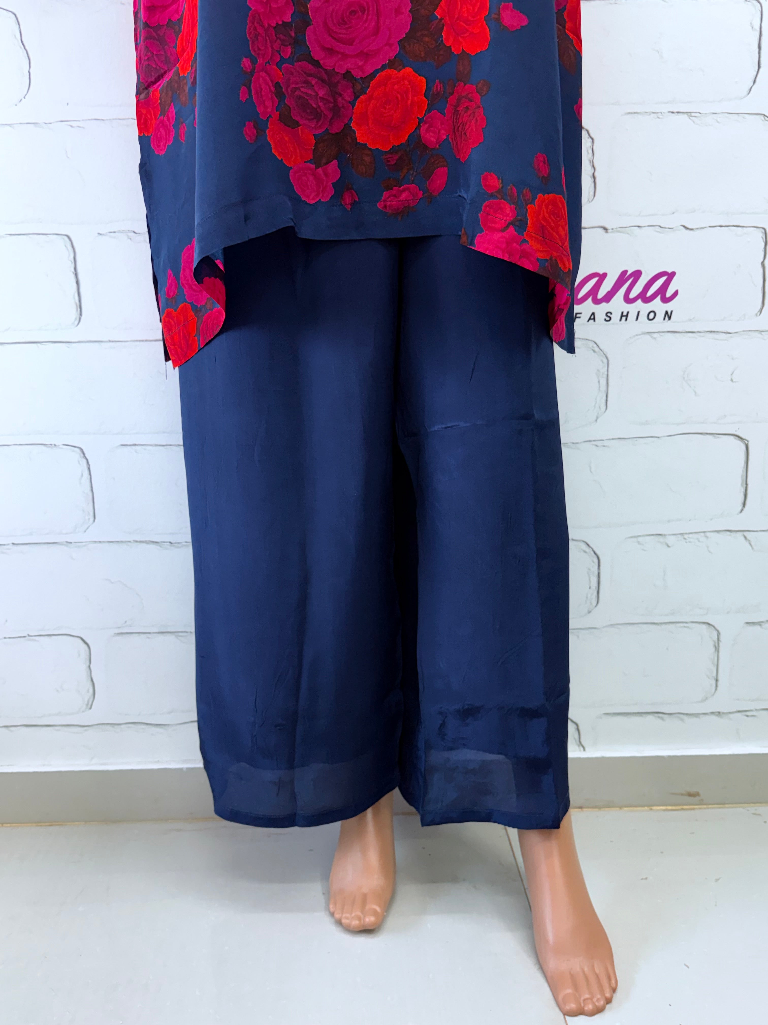 NAQSH CREPE CO-0RD SET  2 Q