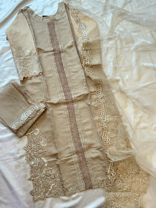ZARQASH CUTWORK EMBROIDERY SUIT 353