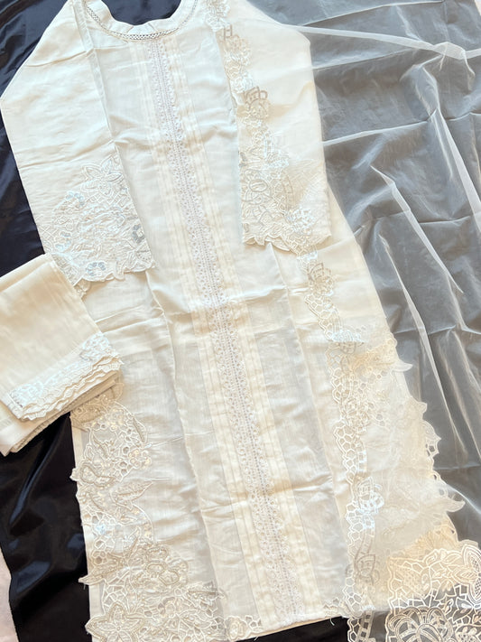 ZARQASH CUTWORK EMBROIDERY SUIT 353