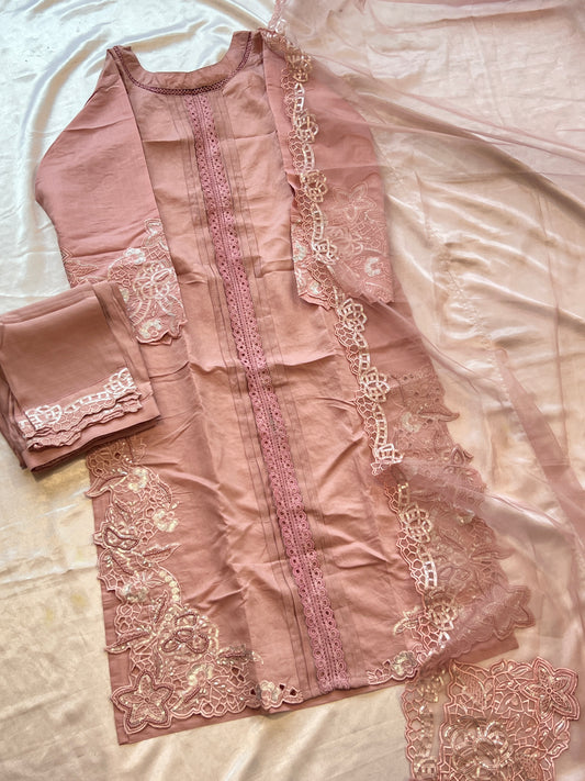 ZARQASH CUTWORK EMBROIDERY SUIT 353