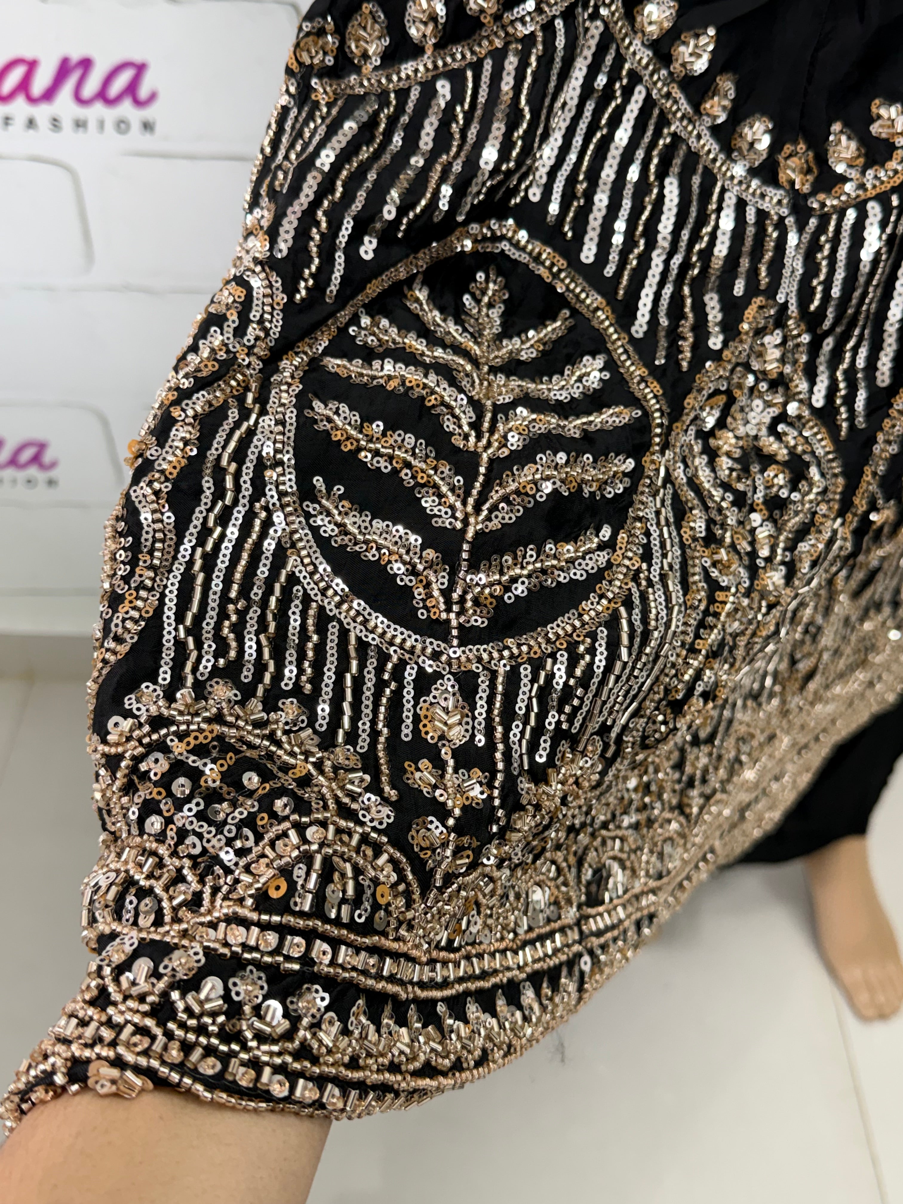 PARO BLACK HANDWORK FROCK 104