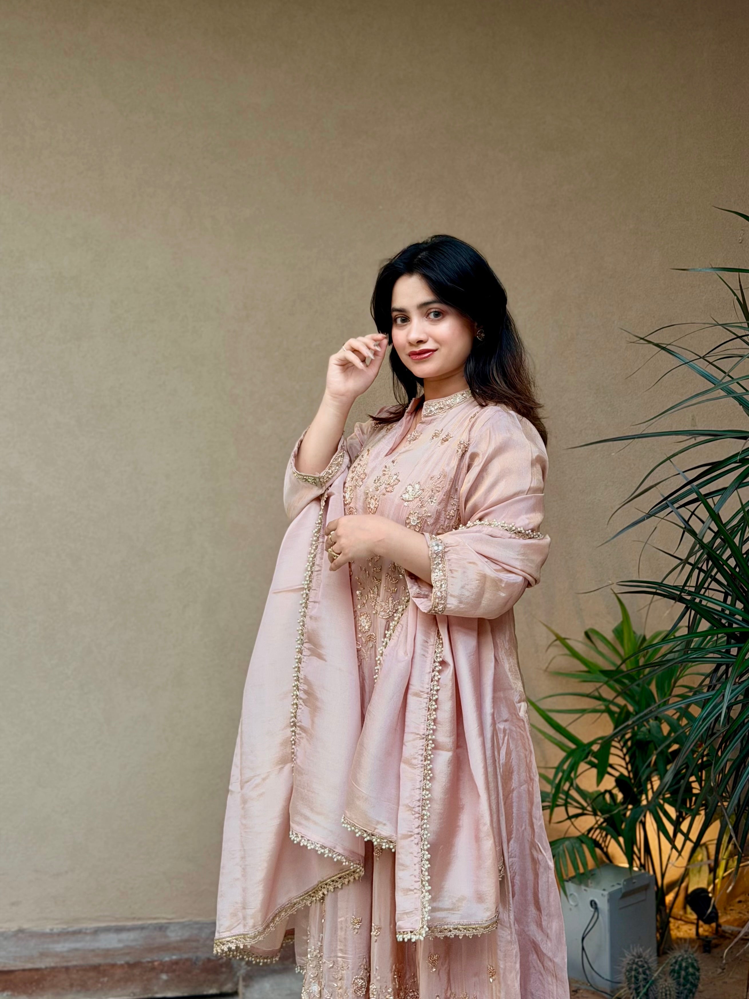 PARO PEACH HANDWORK FROCK 11 Q