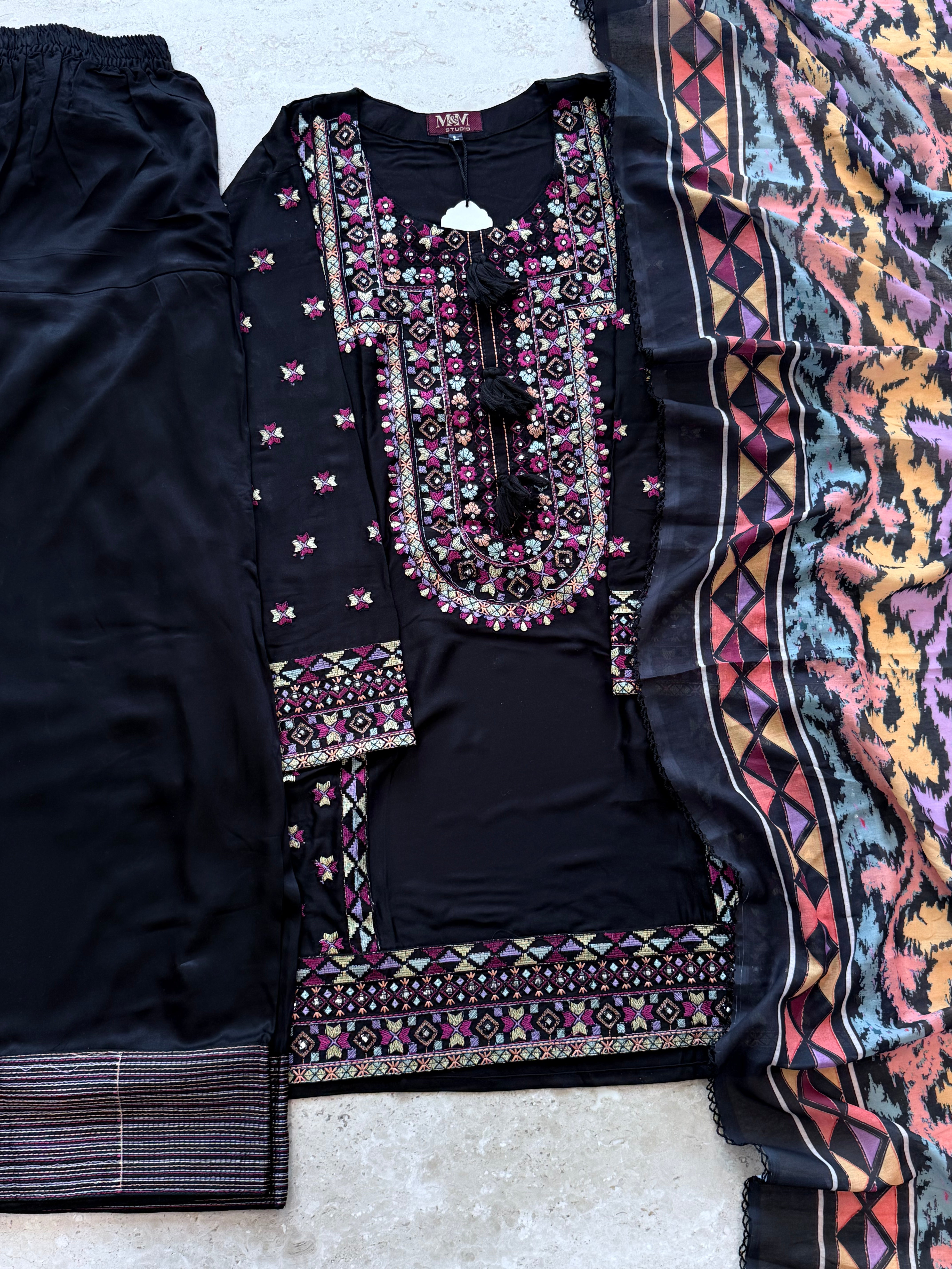 IMROZA EMBRIODERY FARSHI SHALWAR SUIT