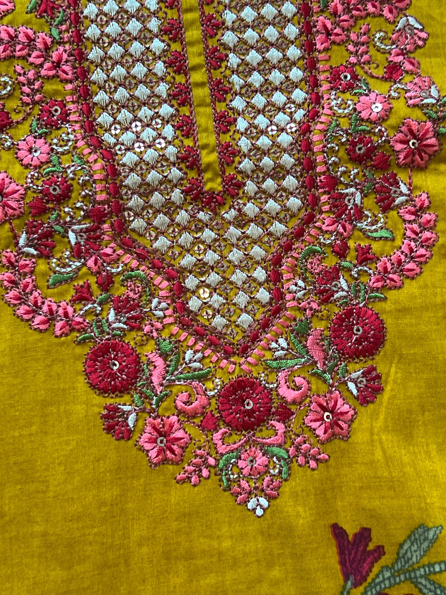 CASMERE MUSTERED COTTON EMBROIDERY READYMADE SUIT 6 Q