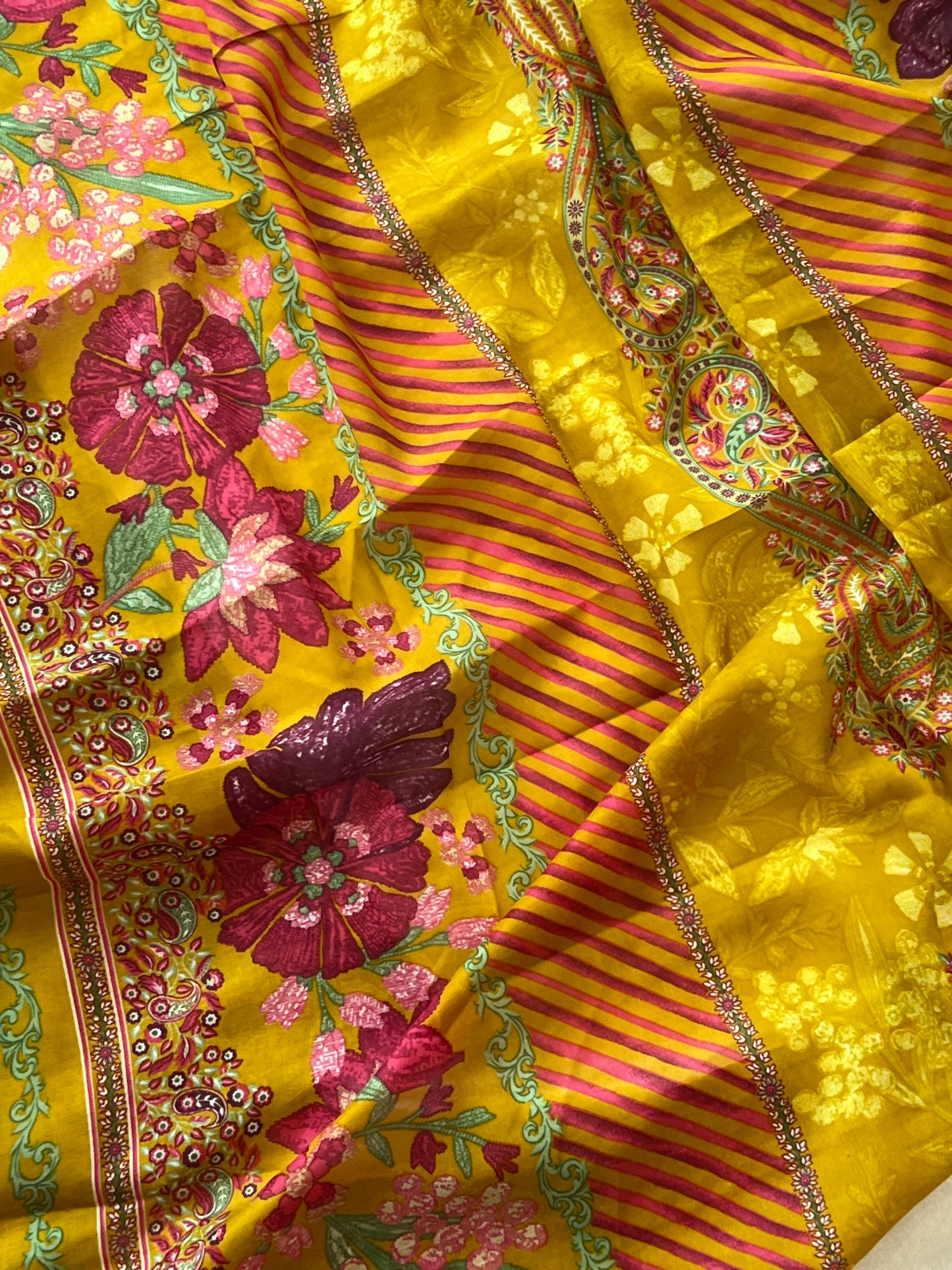 CASMERE MUSTERED COTTON EMBROIDERY READYMADE SUIT 6 Q