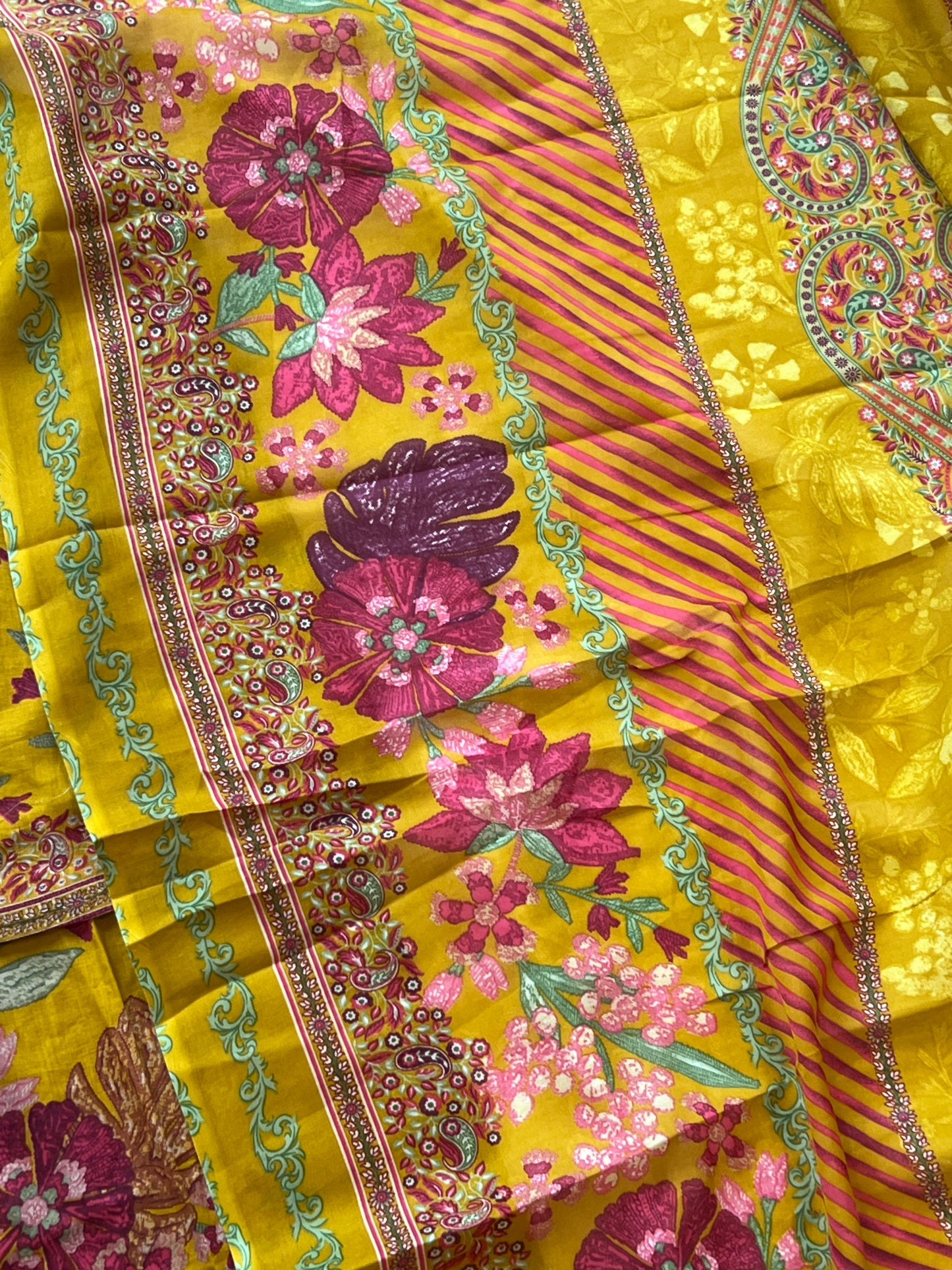 CASMERE MUSTERED COTTON EMBROIDERY READYMADE SUIT 6 Q