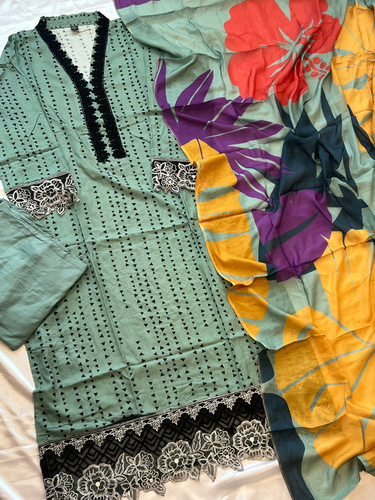 MAHAM LAWN READYMADE SUIT 4 Q