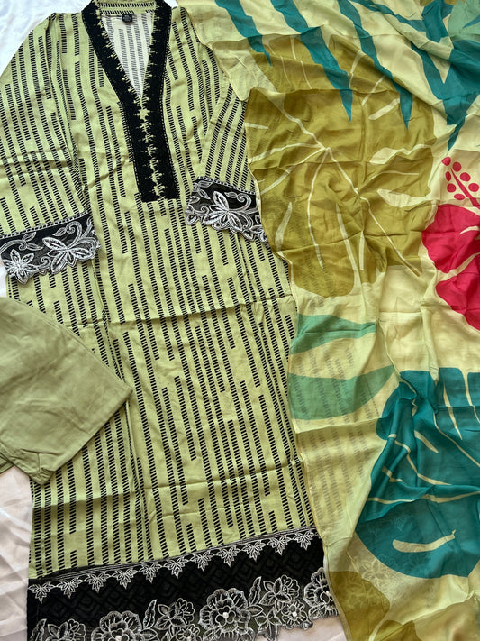 MAHAM LAWN READYMADE SUIT  2 Q