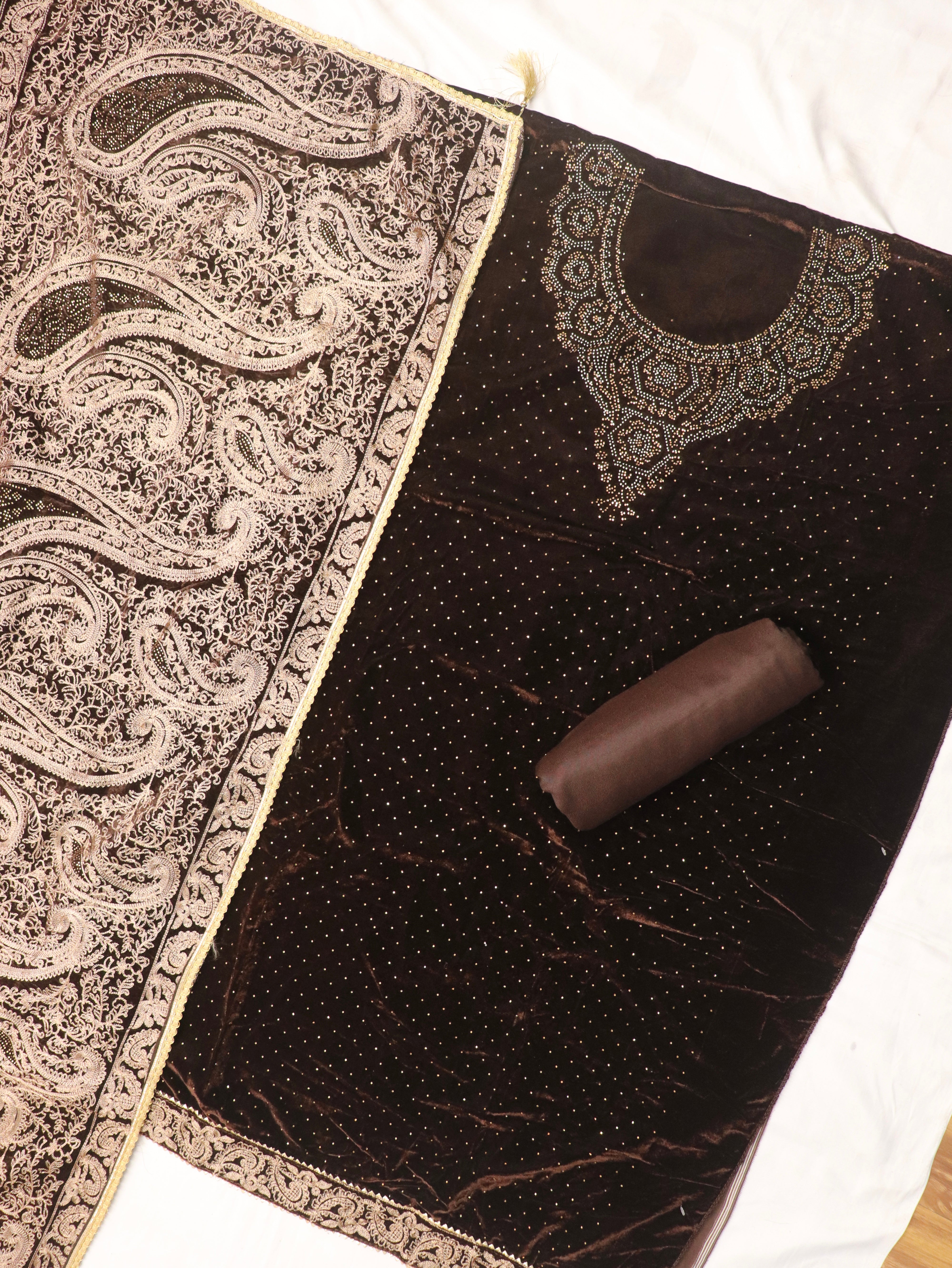 PURE VELVET SWAROVSKI WORK SUIT Q1