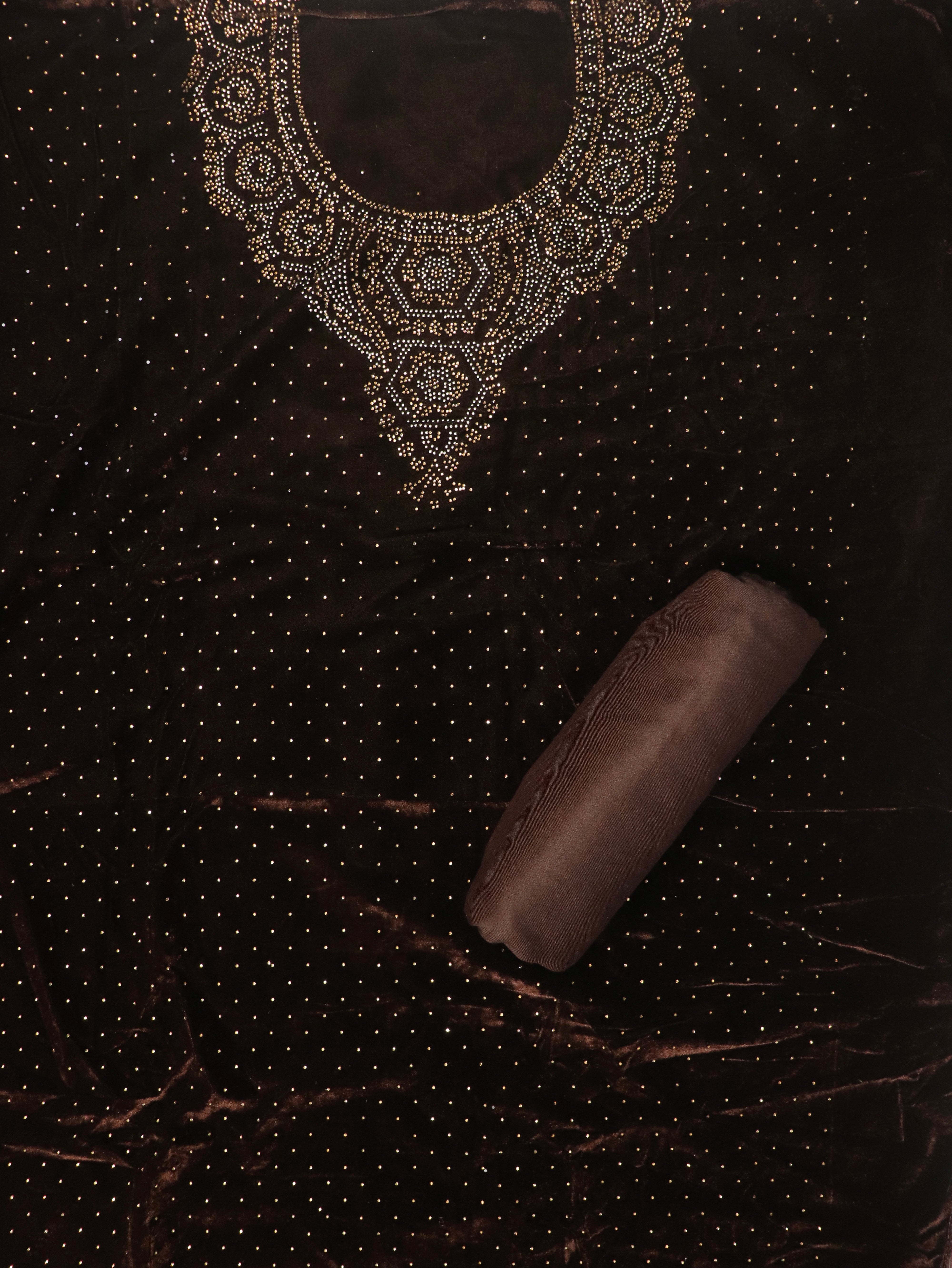 PURE VELVET SWAROVSKI WORK SUIT Q1