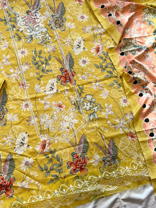 FLORA COTTON EMBROIDERY SUIT 2
