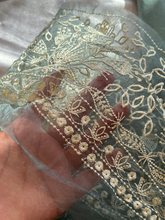 OMBRE CHIKANKARI PATCH  SUIT 5